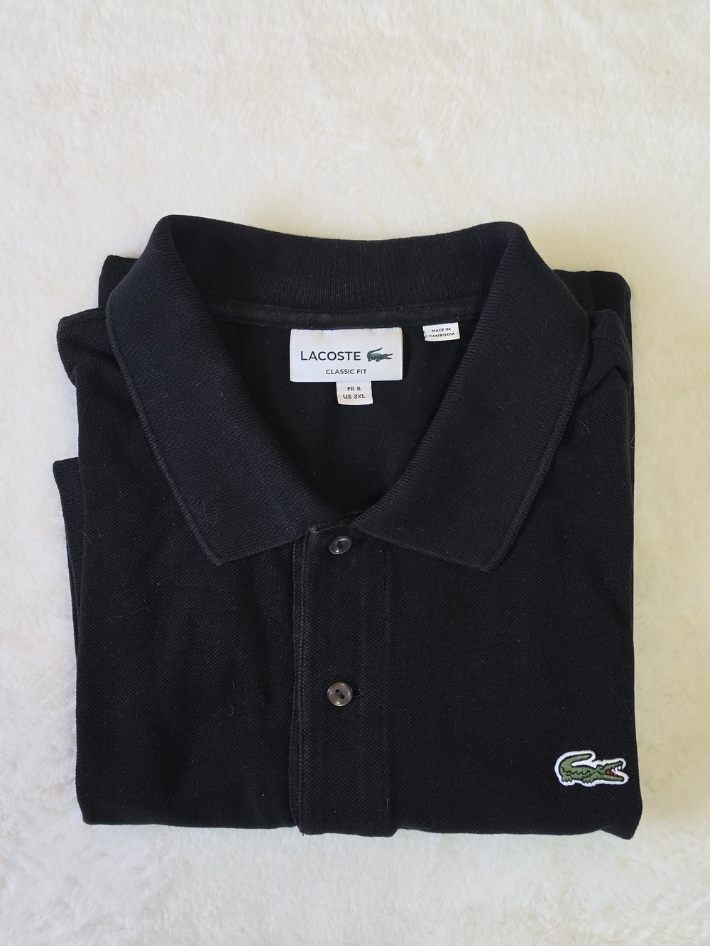 Lacoste Classic Fit Black Polo Shirt